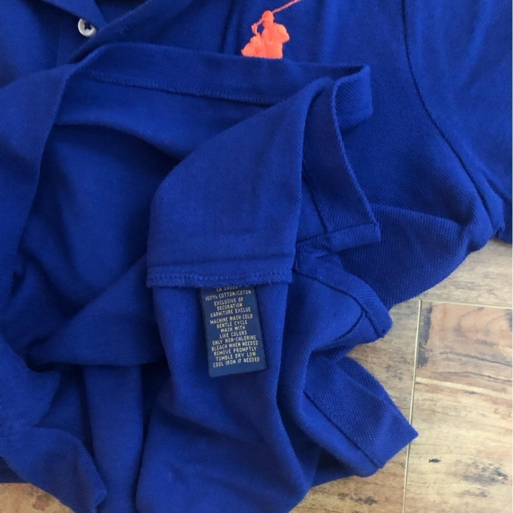 NWT - Skinny Fit Big Pony Polo Shirt Royal Blue Size L - Picture 8 of 11